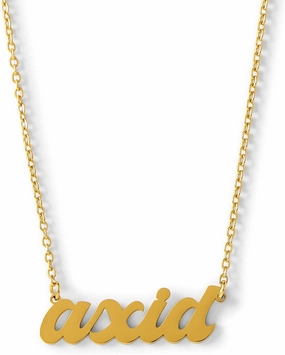 Sorority Shop Alpha Xi Delta Necklace — Retro Font Design with 18K Gold Plating, Alpha Xi Delta Gifts for Women