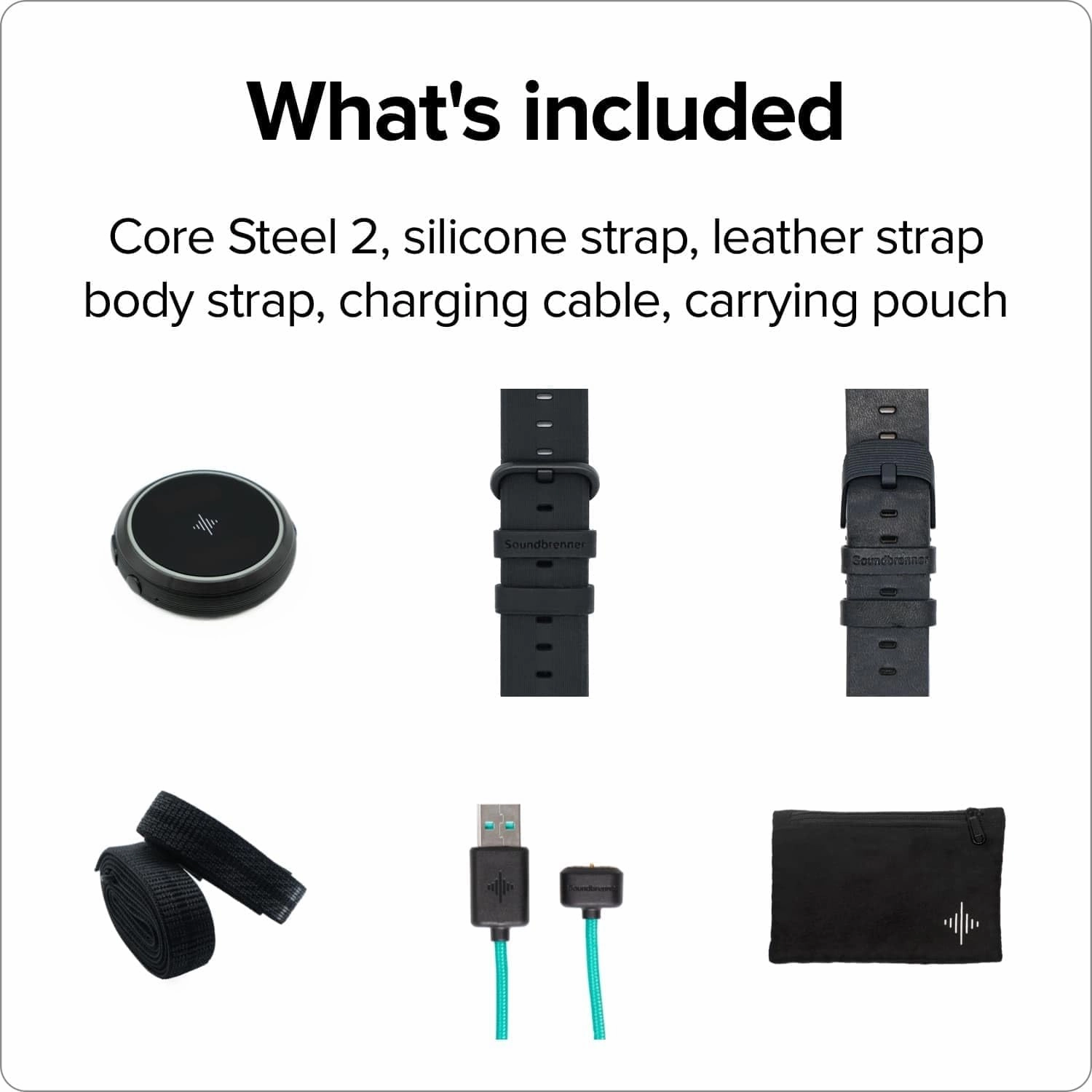 Soundbrenner Core 2, Music Practice Companion for All Musicians with Vibrating Metronome, Practice Tracker, Chromatic Tuner, Decibel Meter and Smart Watch, Best in Show at NAMM (Jet black)