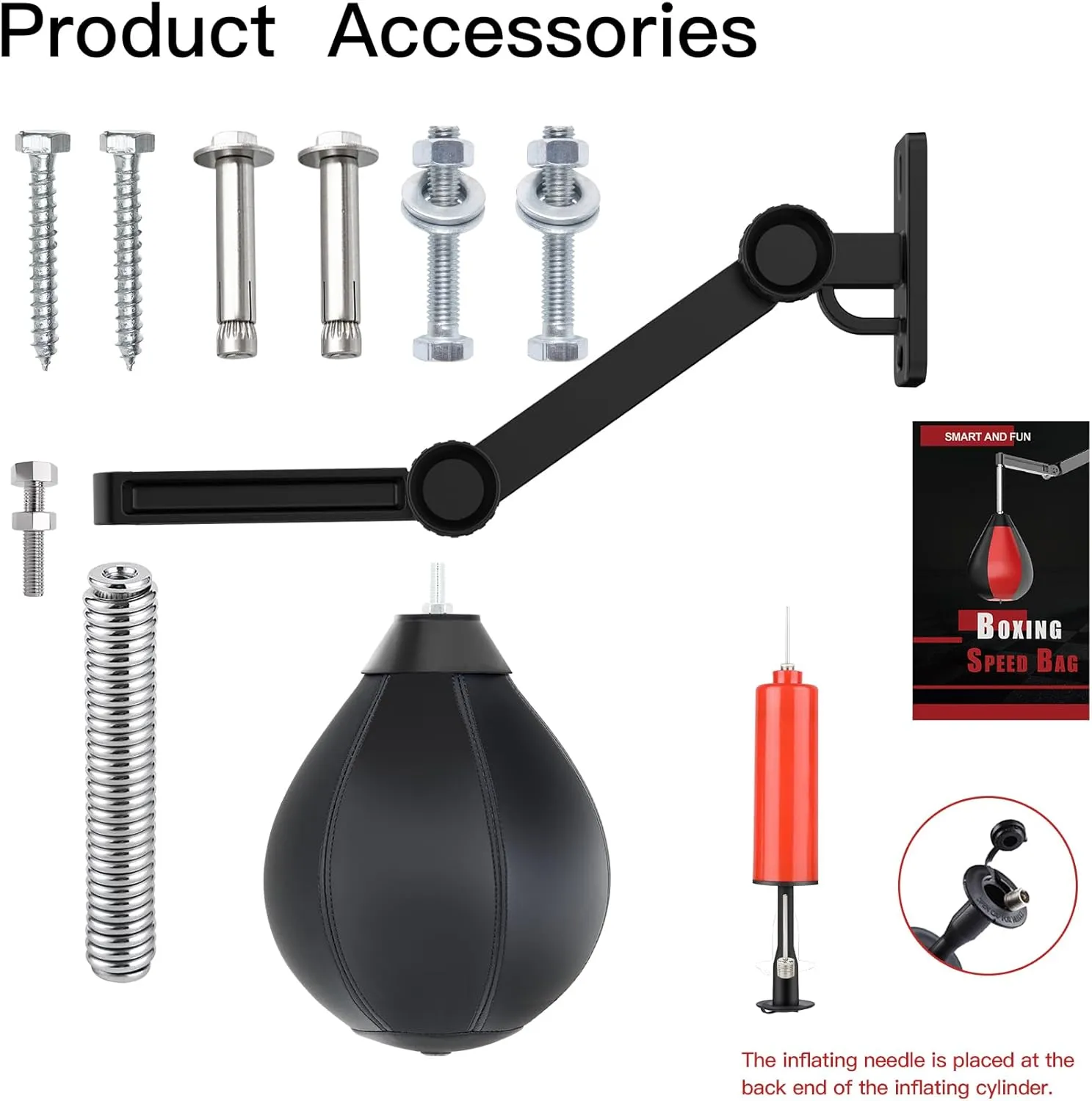 Speed Bag for Boxing,Punching Bag Wall Mount Height Adjustable Boxing Reflex Ball Speed Bag for Men&Women Kids Adults