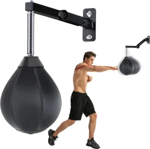 Speed Bag for Boxing,Punching Bag Wall Mount Height Adjustable Boxing Reflex Ball Speed Bag for Men&Women Kids Adults