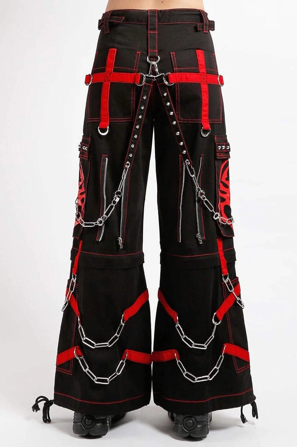 Spider Zip Off Pants [Black/RED]