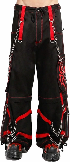 Spider Zip Off Pants [Black/RED]