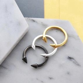 Spiked Sterling Silver Stacking Ring