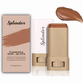 Splendor- Serum Enhanced Skin Tinted Balm, Solid Tinted Moisturizing Serum Contour Stick Foundation Face Stick, Natural Makeup for Women (3#, 1)