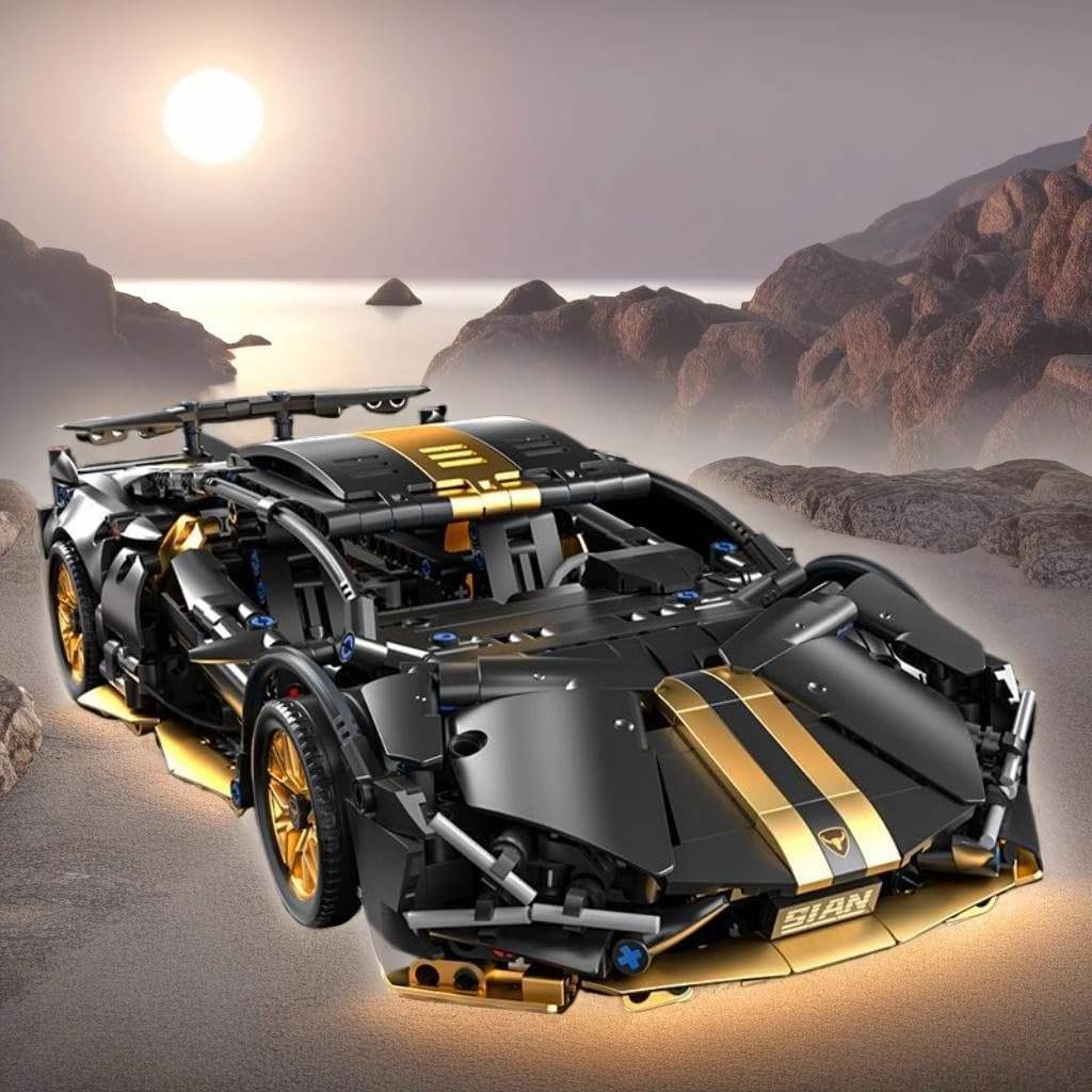 Sport Race Car Building Block Sets for Adults,Black Technical Racing Supercar Toys Kits Collectible 1:14 MOC Model Construction Birthday Gifts for Boys Men Teens Age 8 , 8-12 12-16,14 