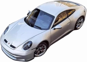 Sports car Metal Model for Porsche 911 Gt3 2021 1:18 Without Rear Wing Die-cast Sports Car Model Alloy Ornaments Collection for Home Décor(Silver)