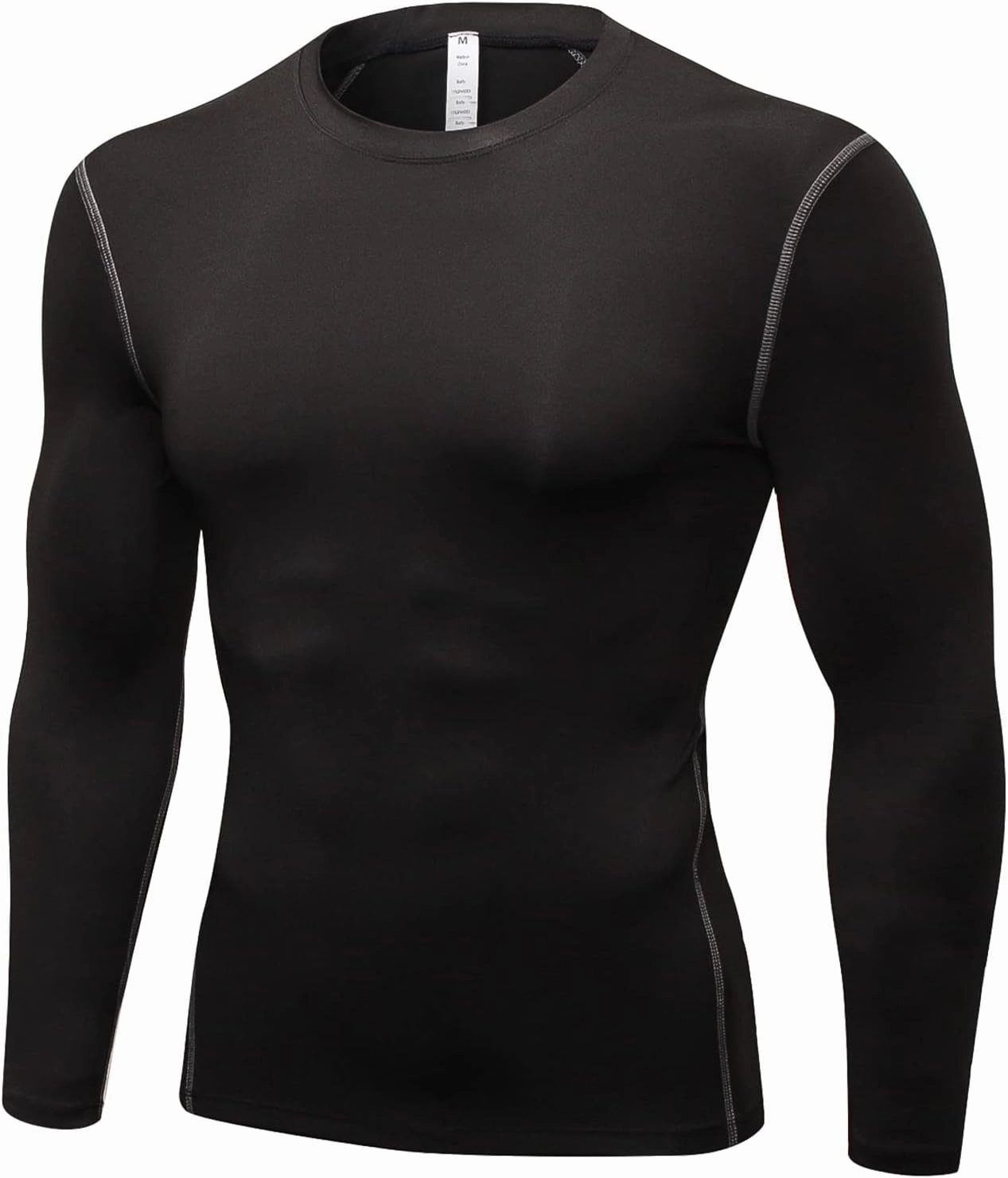 SPVISE Compression Shirt Men Long Sleeve Athletic Workkout Tops Dry Fit Gym Base Layer Undershirts Running Basketball Cycling