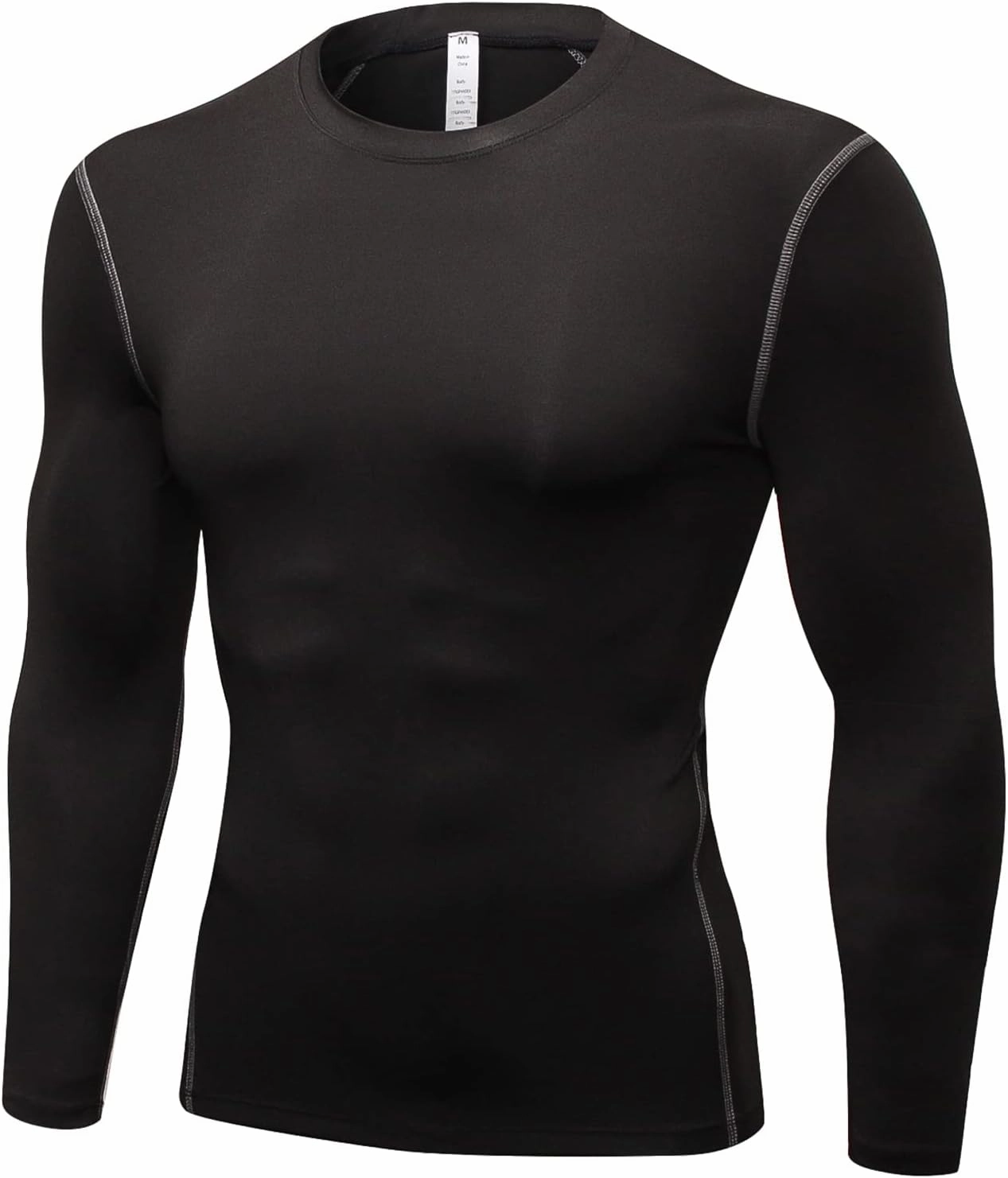 SPVISE Compression Shirt Men Long Sleeve Athletic Workkout Tops Dry Fit Gym Base Layer Undershirts Running Basketball Cycling
