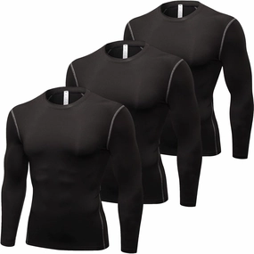 SPVISE Compression Shirt Men Long Sleeve Athletic Workkout Tops Dry Fit Gym Base Layer Undershirts Running Basketball Cycling
