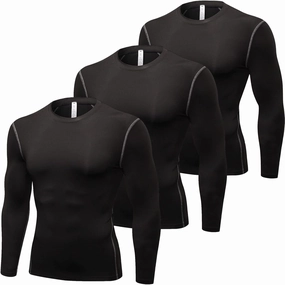 SPVISE Compression Shirt Men Long Sleeve Athletic Workkout Tops Dry Fit Gym Base Layer Undershirts Running Basketball Cycling