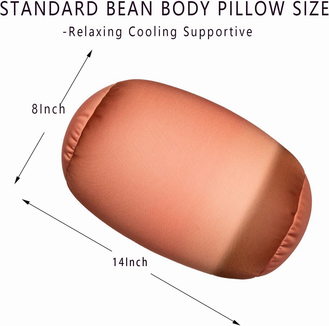 Squishy Microbead Neck Pillow, 7Inch x 12Inch Soft Travel Body Bed Pillow Bean Pillow for Kids Adult Chair Sleeping Car Seat, Fun Dormroom (Brown Colorful)