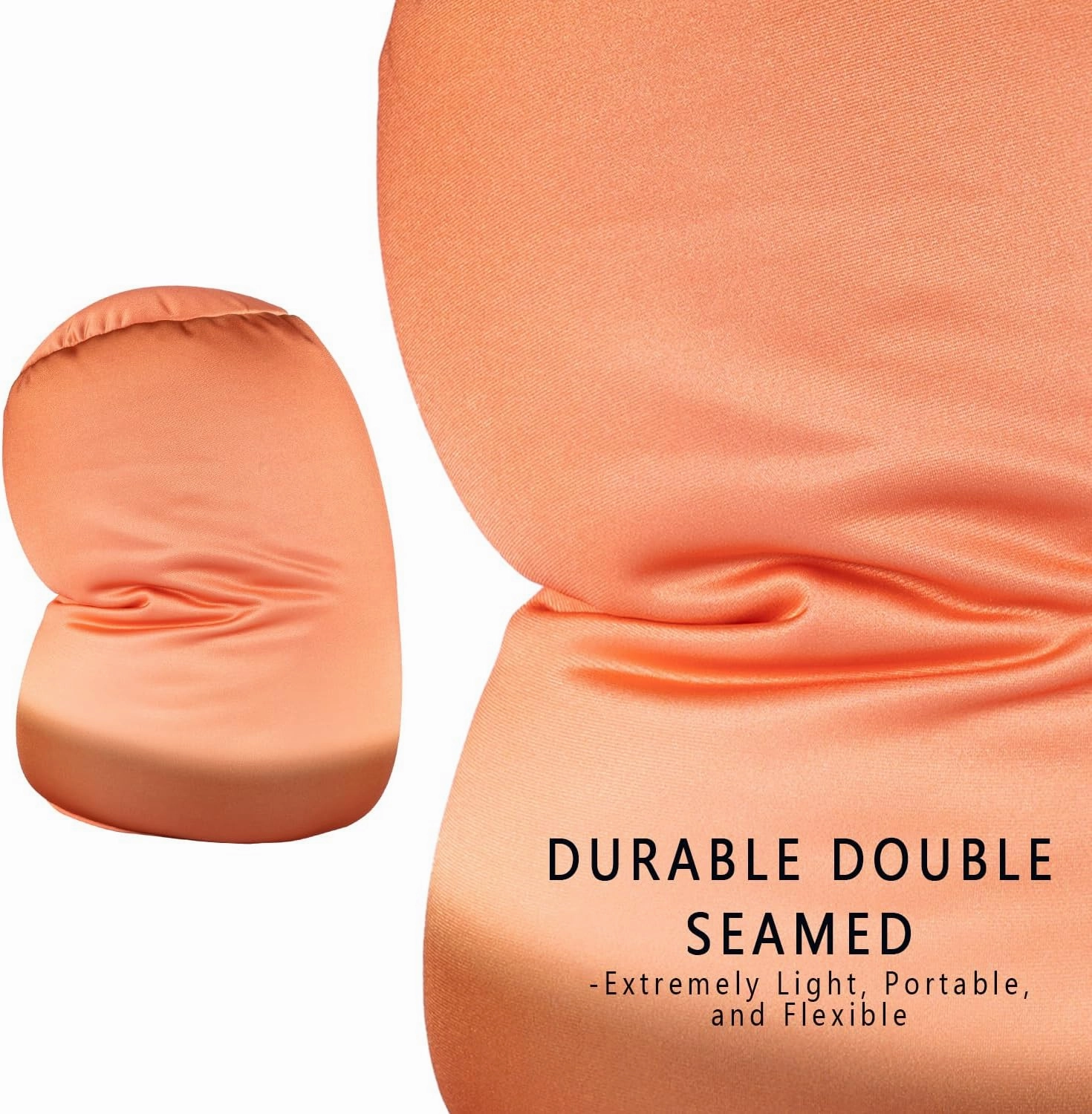 Squishy Microbead Neck Pillow, 7Inch x 12Inch Soft Travel Body Bed Pillow Bean Pillow for Kids Adult Chair Sleeping Car Seat, Fun Dormroom (Brown Colorful)