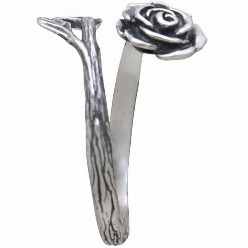 Sterling Silver Rose Flower Ring