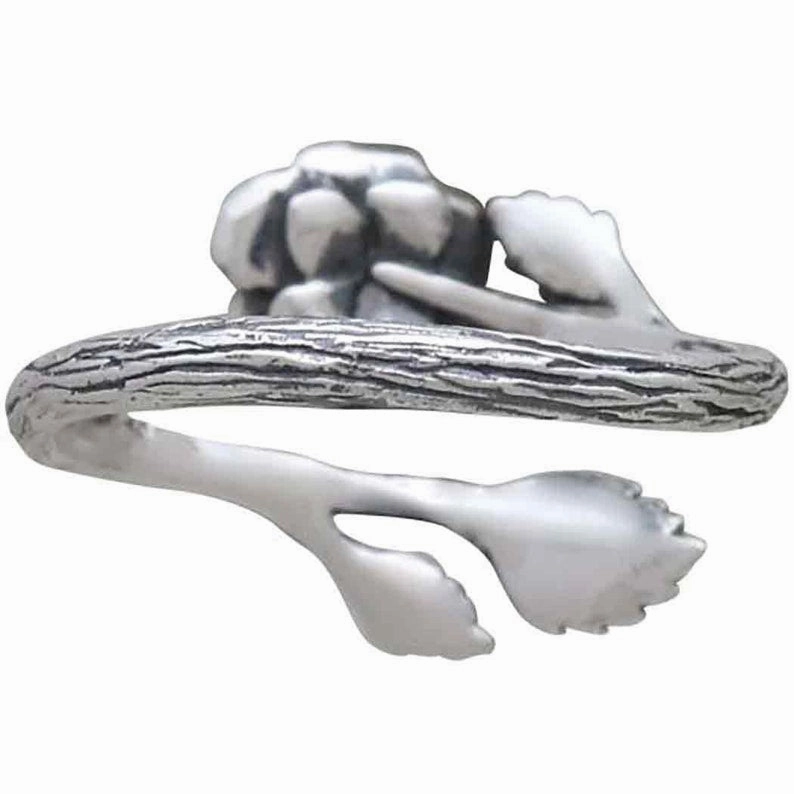 Sterling Silver Rose Flower Ring