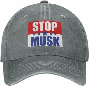 Stop Musk Anti Cowboy Hat Women Baseball Cap Ball Caps Men Trucker Cap Outdoor Sports Adjustable Dad Hat Black