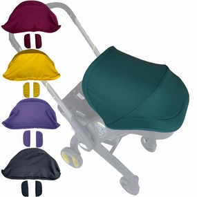 Stroller Replacement Accessories Canopy, Colorful Sun Shade Compatible with Doona Car Seat & Strollers (Blackish Green)