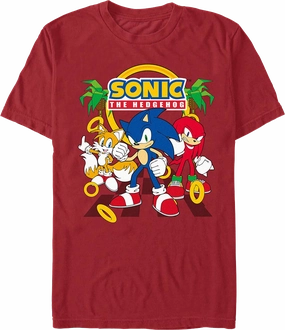 Tails, Knuckles & Sonic The Hedgehog T-Shirt