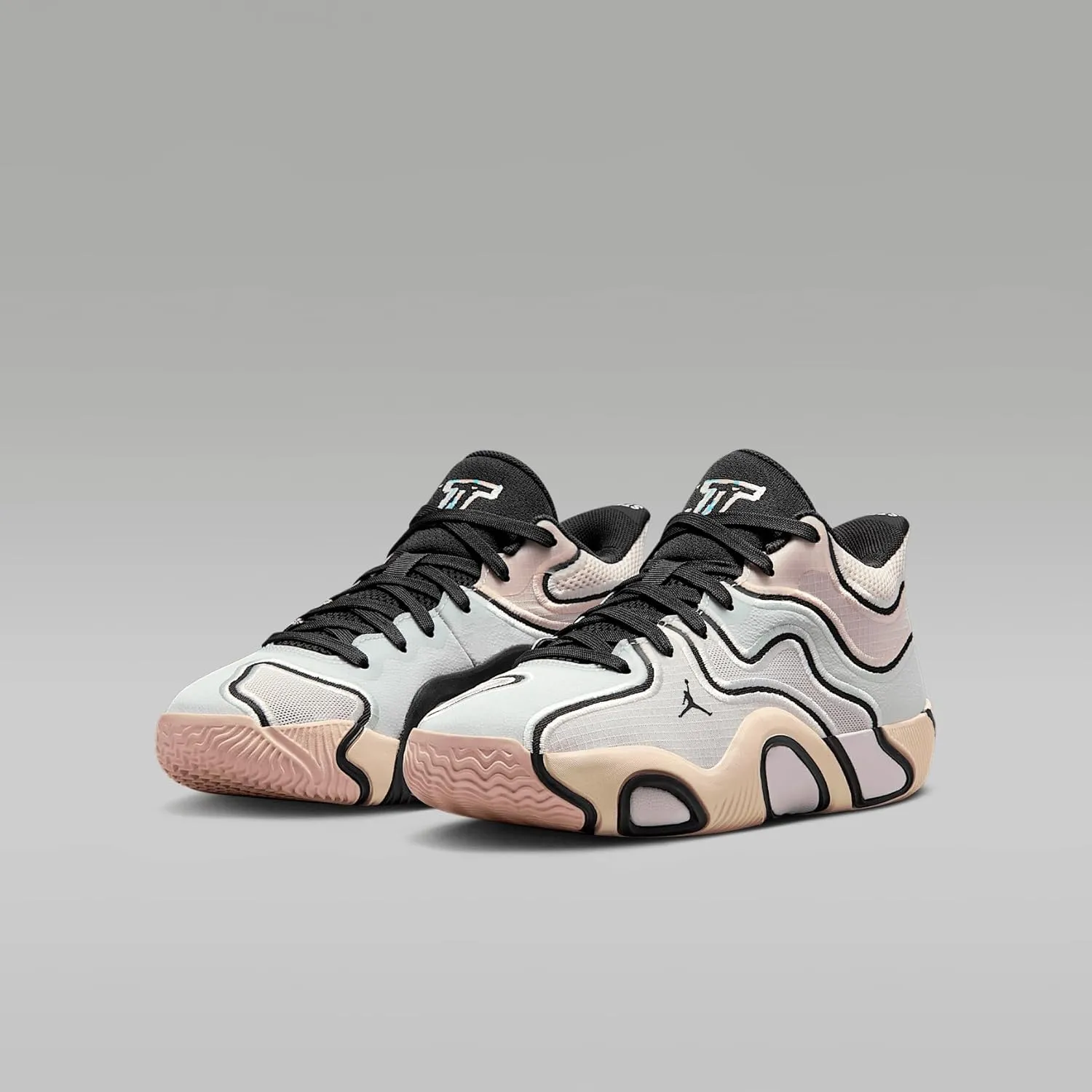 Tatum 3 Big Kids' Basketball Shoes (HF3136-008, Anthracite/Orange Pearl/Barely Green/Pale Ivory)