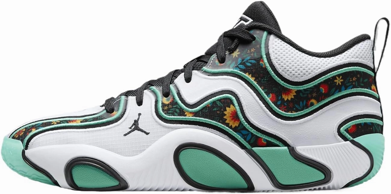 Tatum 3 Basketball Shoes (FZ6598-103, White/Kinetic Green/Black) Size 8.5