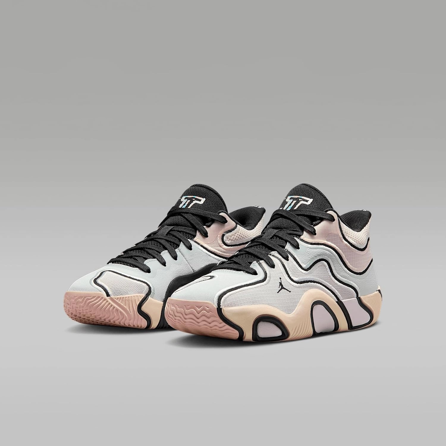 Tatum 3 Big Kids' Basketball Shoes (HF3136-008, Anthracite/Orange Pearl/Barely Green/Pale Ivory)