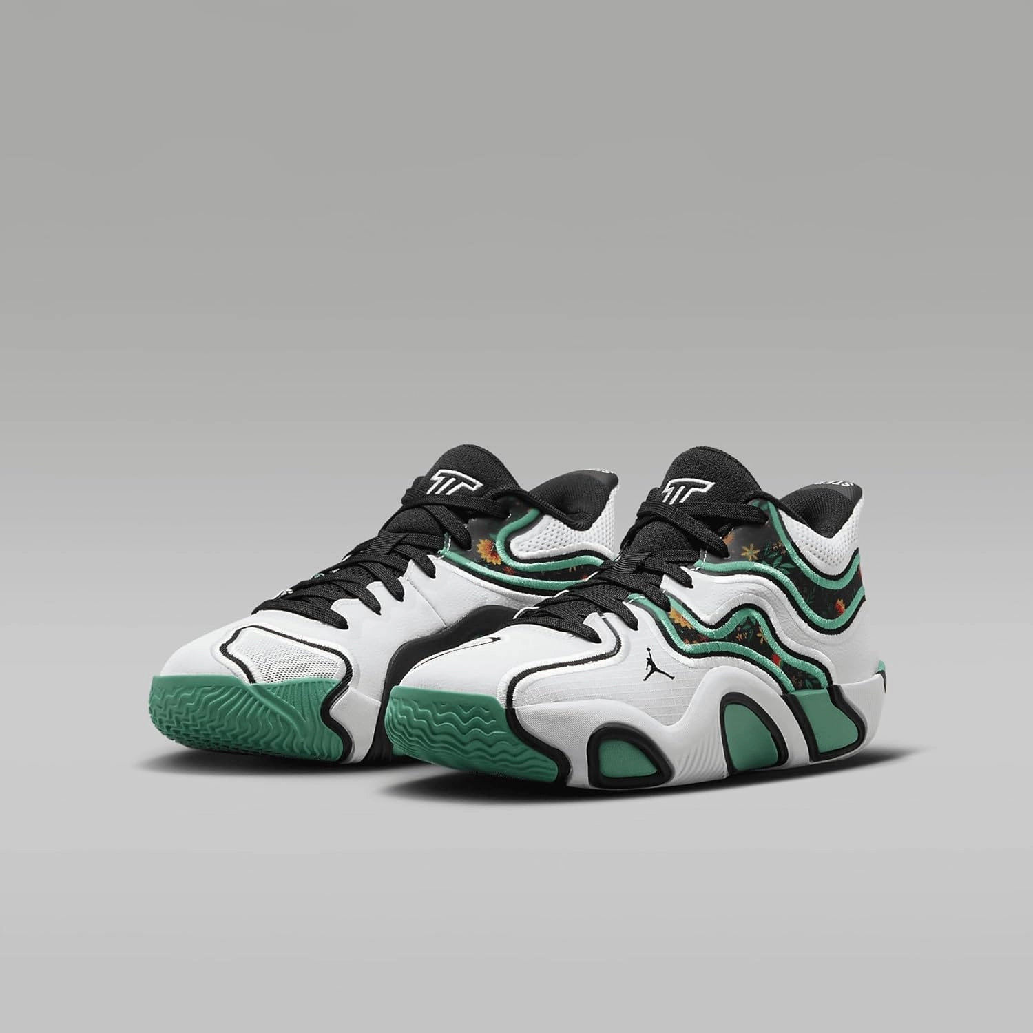 Tatum 3 Big Kids' Basketball Shoes (HF3136-103, White/Kinetic Green/Black)