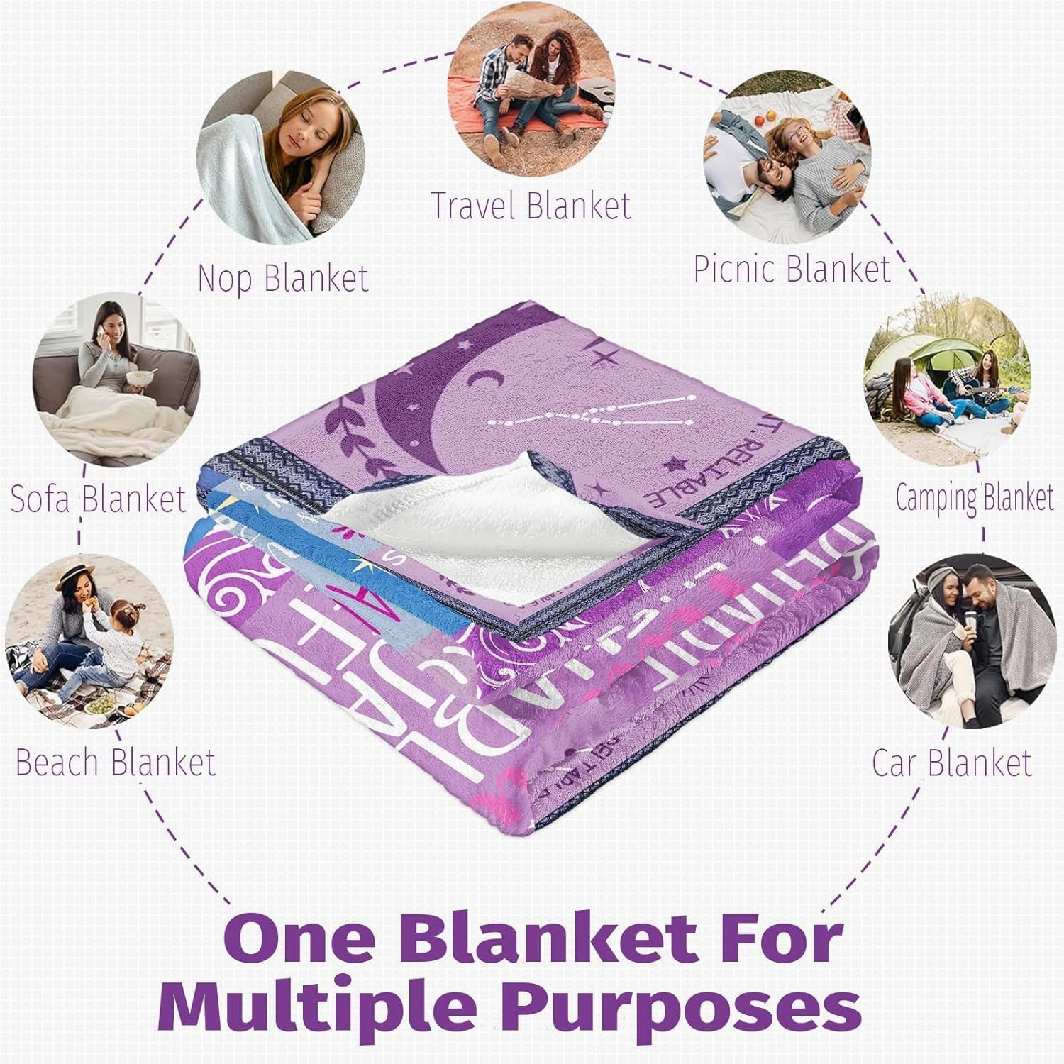 Taurus Zodiac Throw Blanket – 50"x60" Soft Fleece – Astrology Gift for Taurus Women – Birthday, Mother's Day, Taurus Constellation Decor