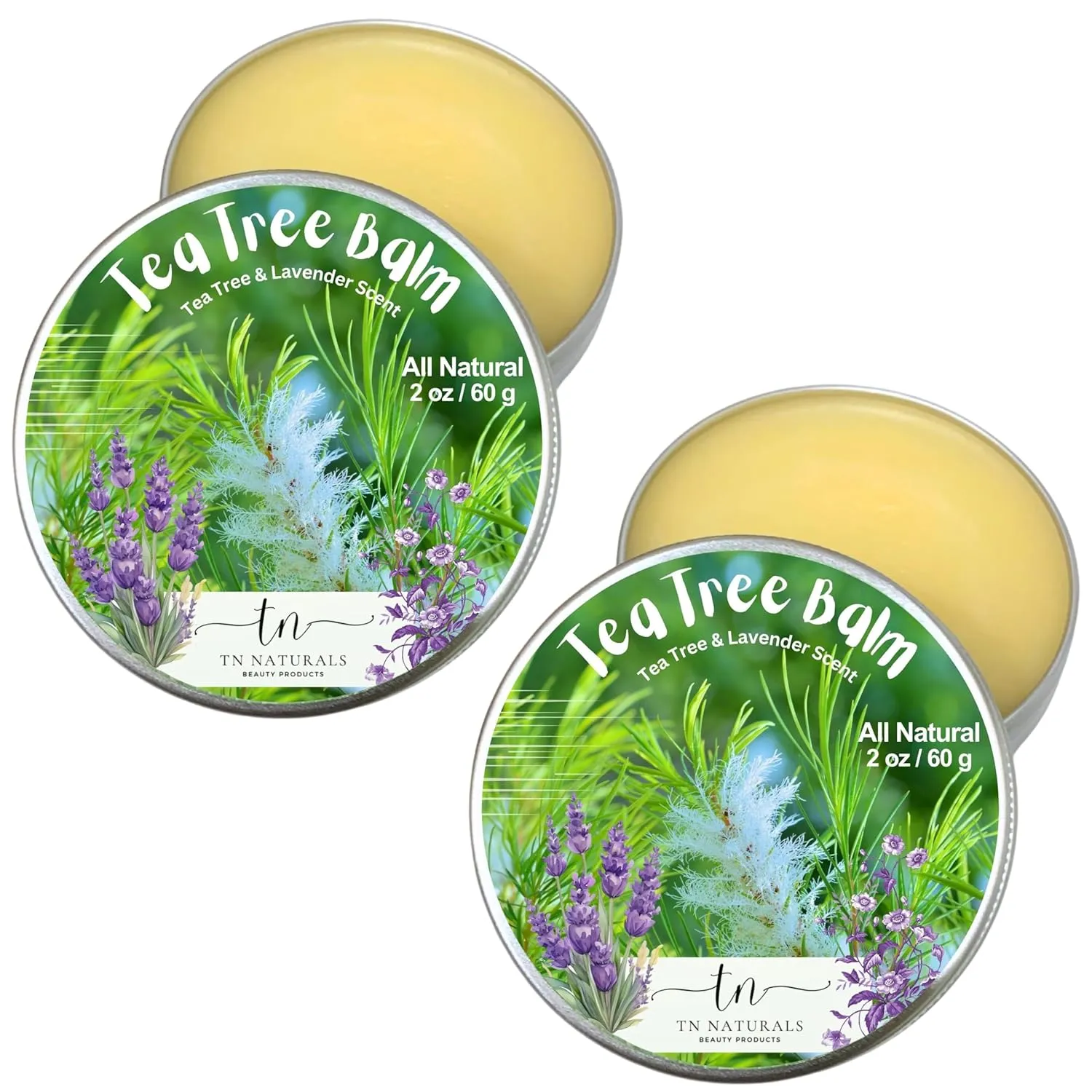 TEA TREE OIL BALM | All Natural Help for Acne, Moisturizer, Soothing Relief for Many Skin Conditions | Skincare for Tattoos, Dry, Itchy Skin, Irritations, Eczema (4.26 Ounce (Pack of 2))