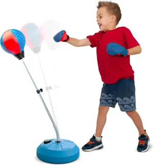 TechTools Punching Bag for Kids, Reflex Boxing Set With Stand - Includes Boxing Gloves, Height Adjustable - Gifts Idea for Boys and Girls Ages 3-8 Years Old