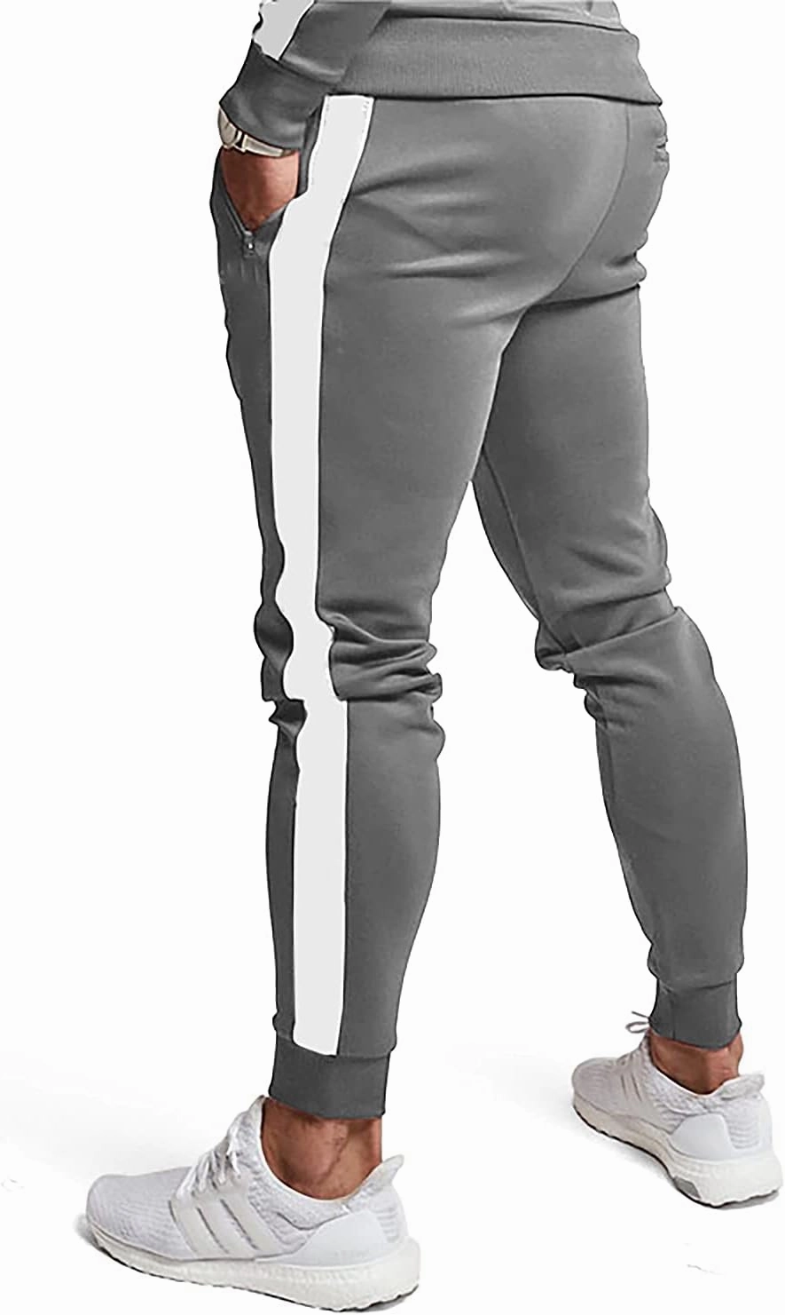 TEZO Men's Casual Active Tracksuits Full Zip Sports Jogging Suits Sets Athletic Running 2 Piece Sweatsuits with Zip Pockets