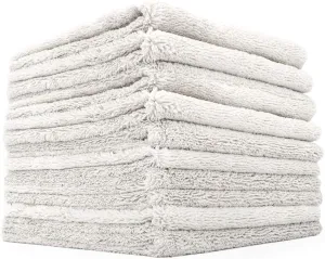 The Rag Company - Creature Edgeless Auto Detailing Towels; Professional 70/30 Blend, Dual-Pile Plush Microfiber, Buffing & Polishing, 420gsm - 16in x 16in - Ice Grey - 10-Pack