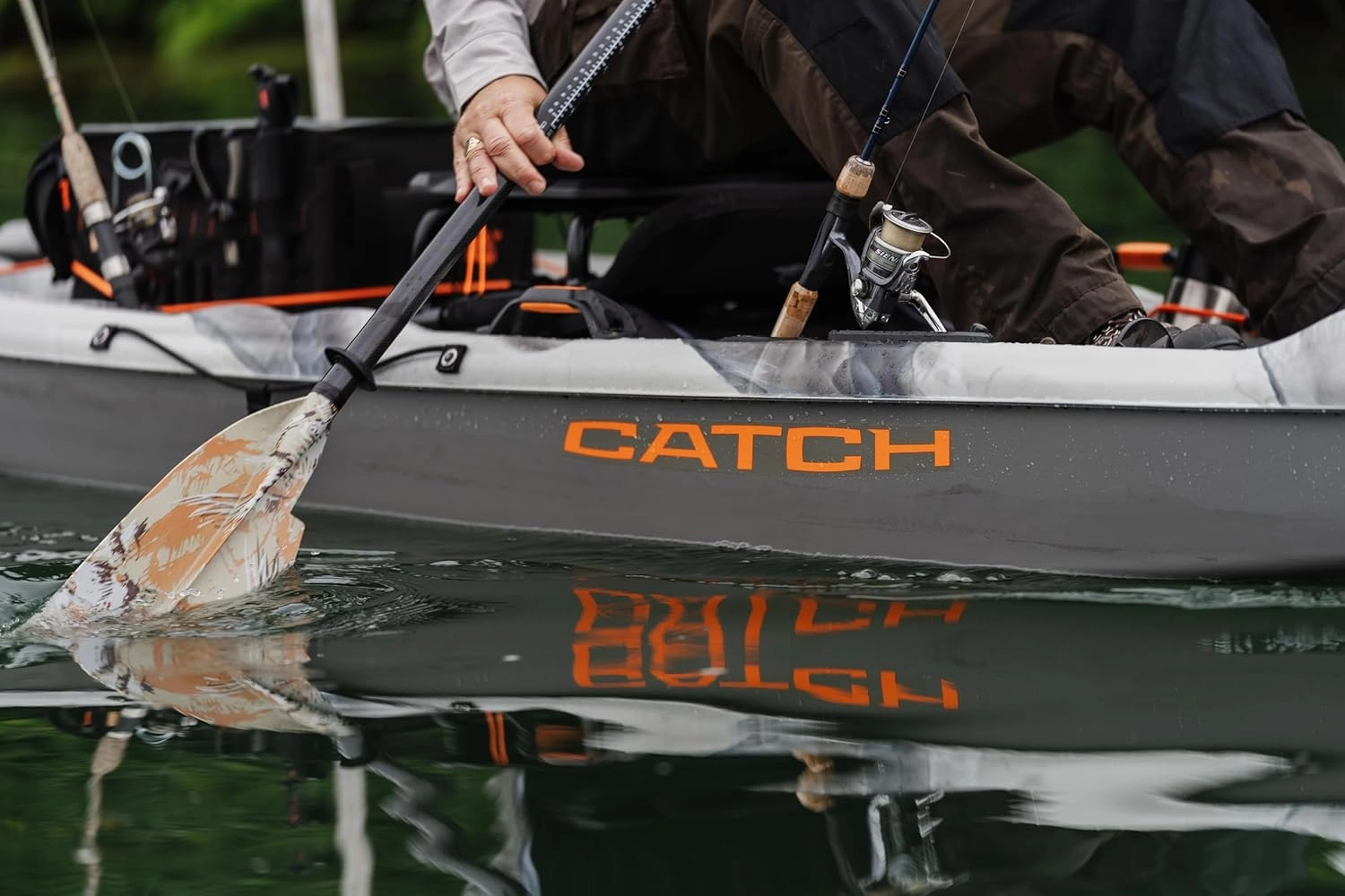 The Catch Kayak Paddle|Adjustable Fiberglass Shaft with Nylon Blades|Lightweight, Adjustable| Perfect for Kayak Fishing, 98.5 inch (250cm) - Arctic Blue - PS1973-00