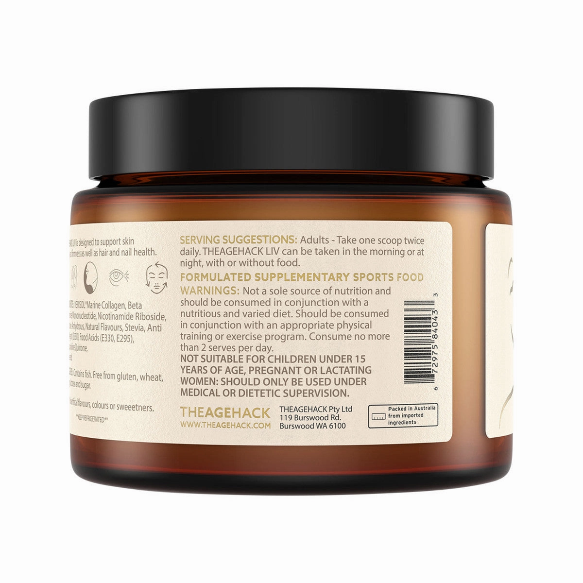 Theagehack LIV Natural Berry Flavour 150g