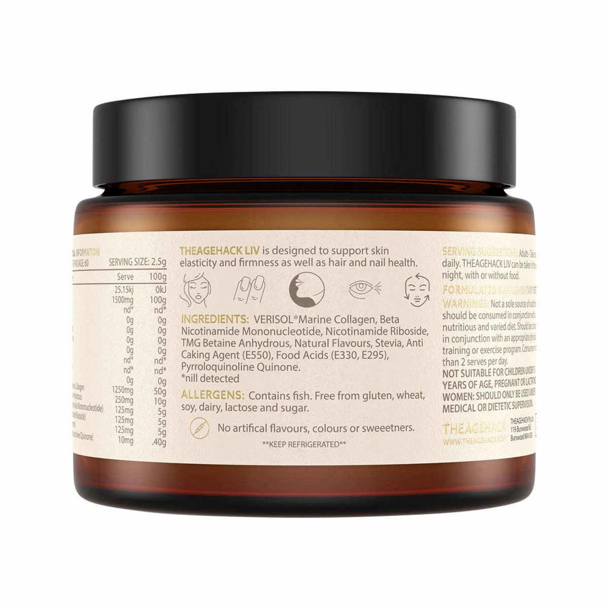 Theagehack LIV Natural Berry Flavour 150g