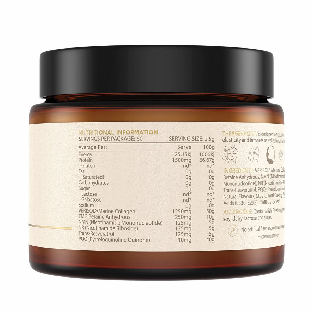 Theagehack LIV Natural Berry Flavour 150g
