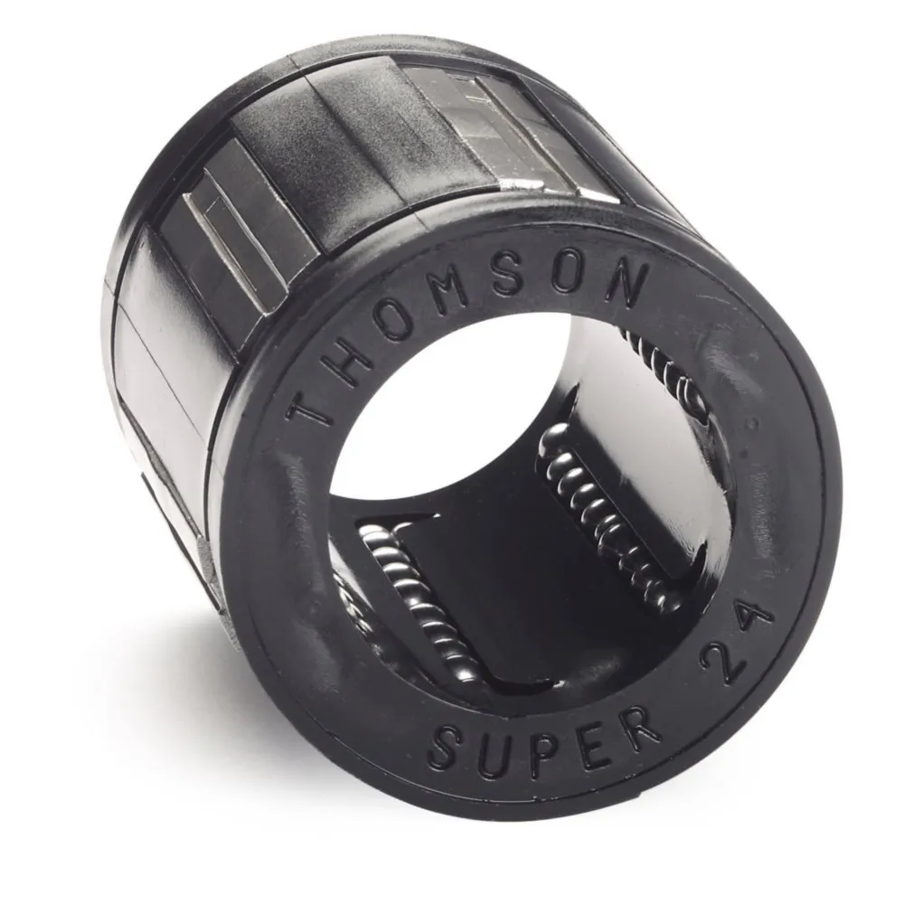 Thomson SUPER4, Ball Bushing Bearing, Super, Closed, for end supported applications, self-aligning; use with 0.25 in Diameter Shaft