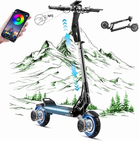Tiger Max Electric Scooter Adults, 3000W Dual Motor Electric Scooter up to 37 Mph, 48V 20Ah&45 Miles Foldable Electric Scooter for Adults, Off Road Electric Scooter with UL 2272, E-ABS, NFC