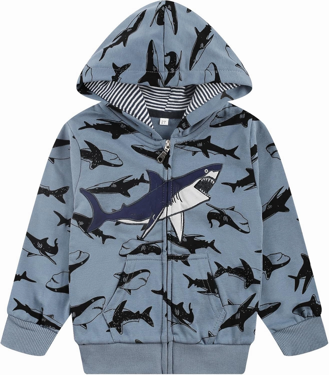 Toddler Zip Up Hoodie Sweatshirt Fall Clothes Boys Jacket With Hood 2-7 Years
