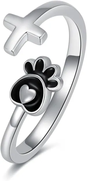 Toe Ring for Women 925 Sterling Silver Toe Rings Butterfly/Dragonfly/Pet Paw Prints Toe Rings Adjustable Beach Open Toe Rings