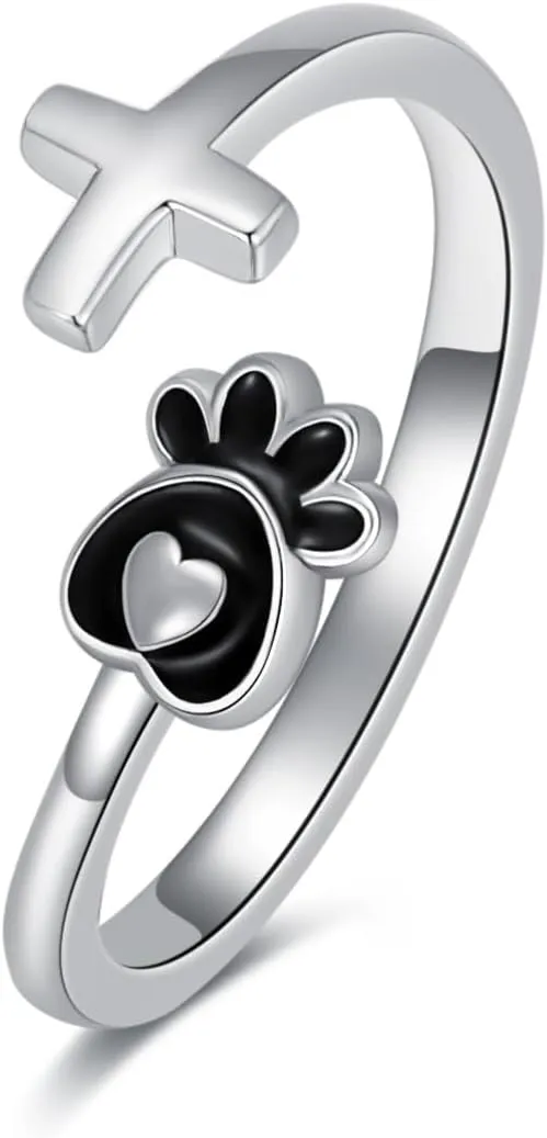 Toe Ring for Women 925 Sterling Silver Toe Rings Butterfly/Dragonfly/Pet Paw Prints Toe Rings Adjustable Beach Open Toe Rings