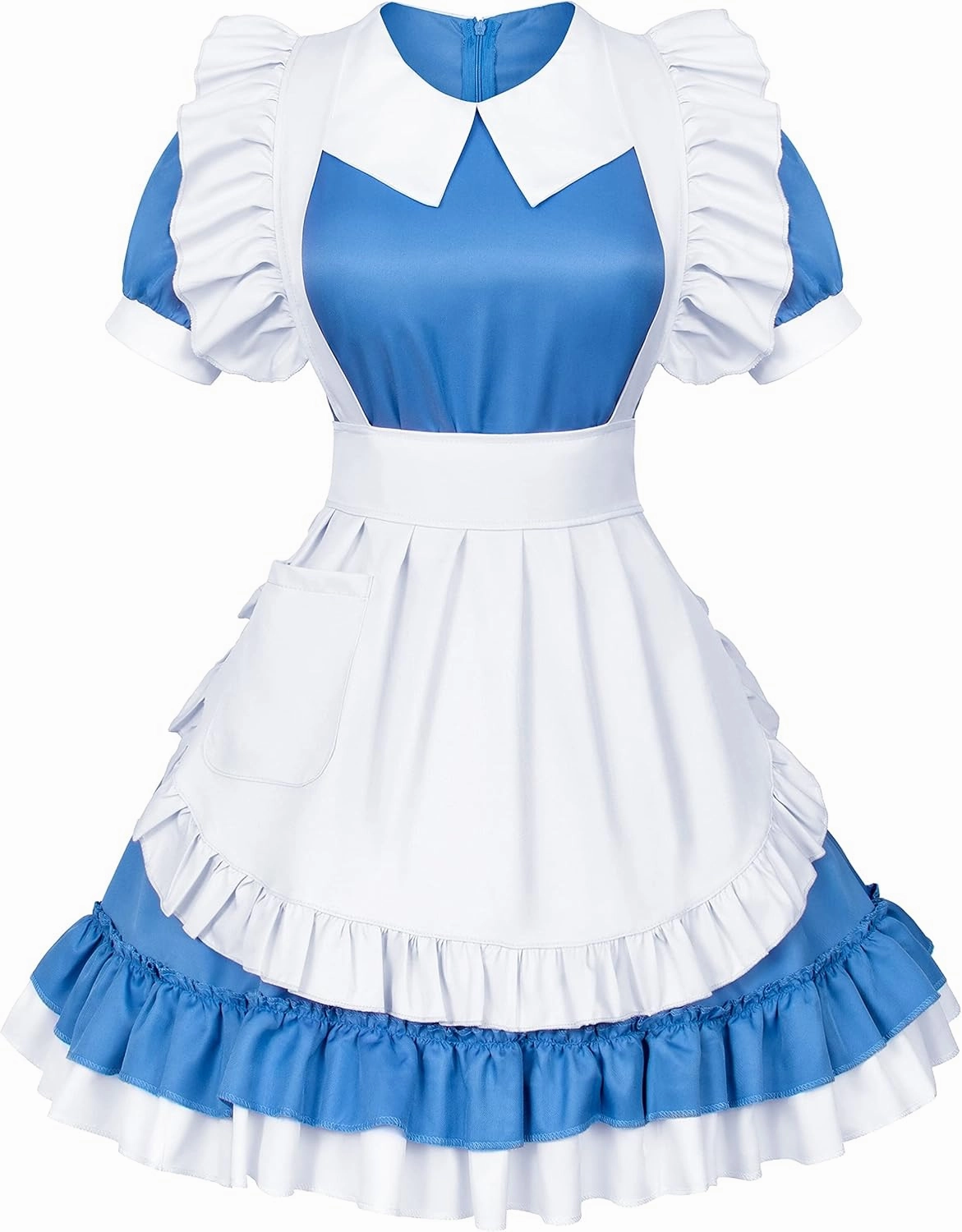 TOKYO REVENGERS Adjustable Retro Ruffle Maid Costume Apron Pockets With French headdress Socks set