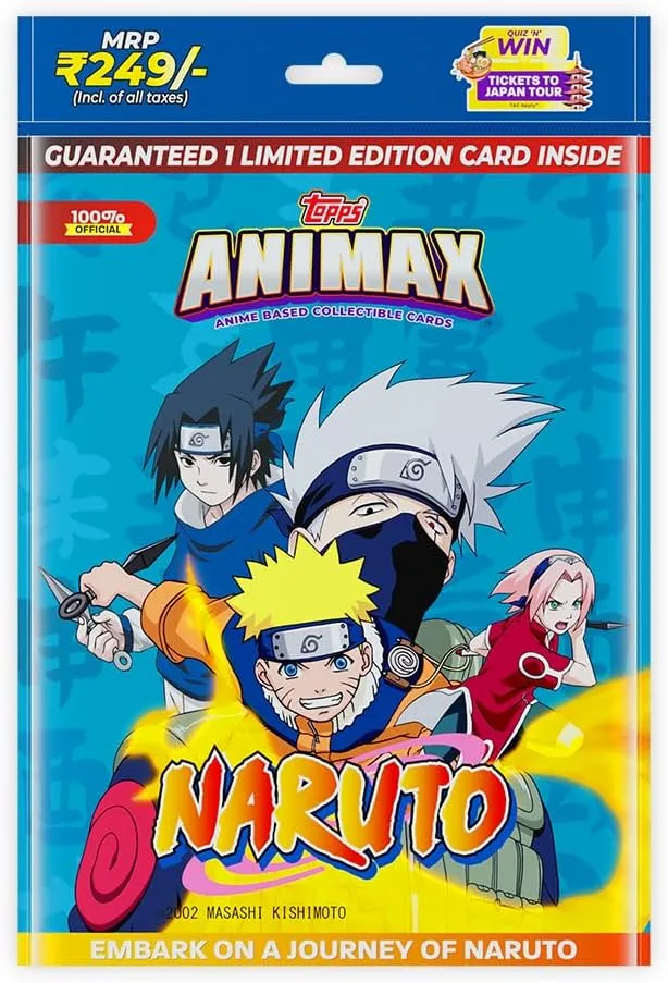 Topps Animax 2024 Official Naruto Collectible Card Game - Smart Game Pack
