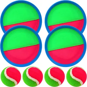 Toss and Catch Ball Set, Paddle Catch Ball and Toss Game for Kids, Great Beach Games/Backyard Games/Outdoor Games for Kids and Family
