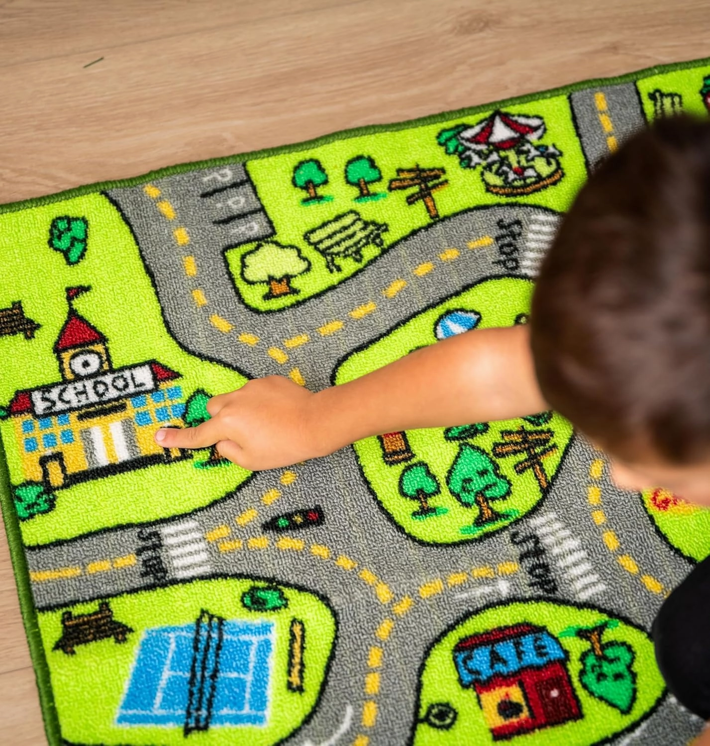 ToyVelt Kids Carpet Playmat Car Rug – Educational Road Traffic Carpet Multi Color Play Mat - X-Large 71" x 39" Best Kids Rugs for Playroom & Kid Bedroom – for Ages 3-12 Years Old