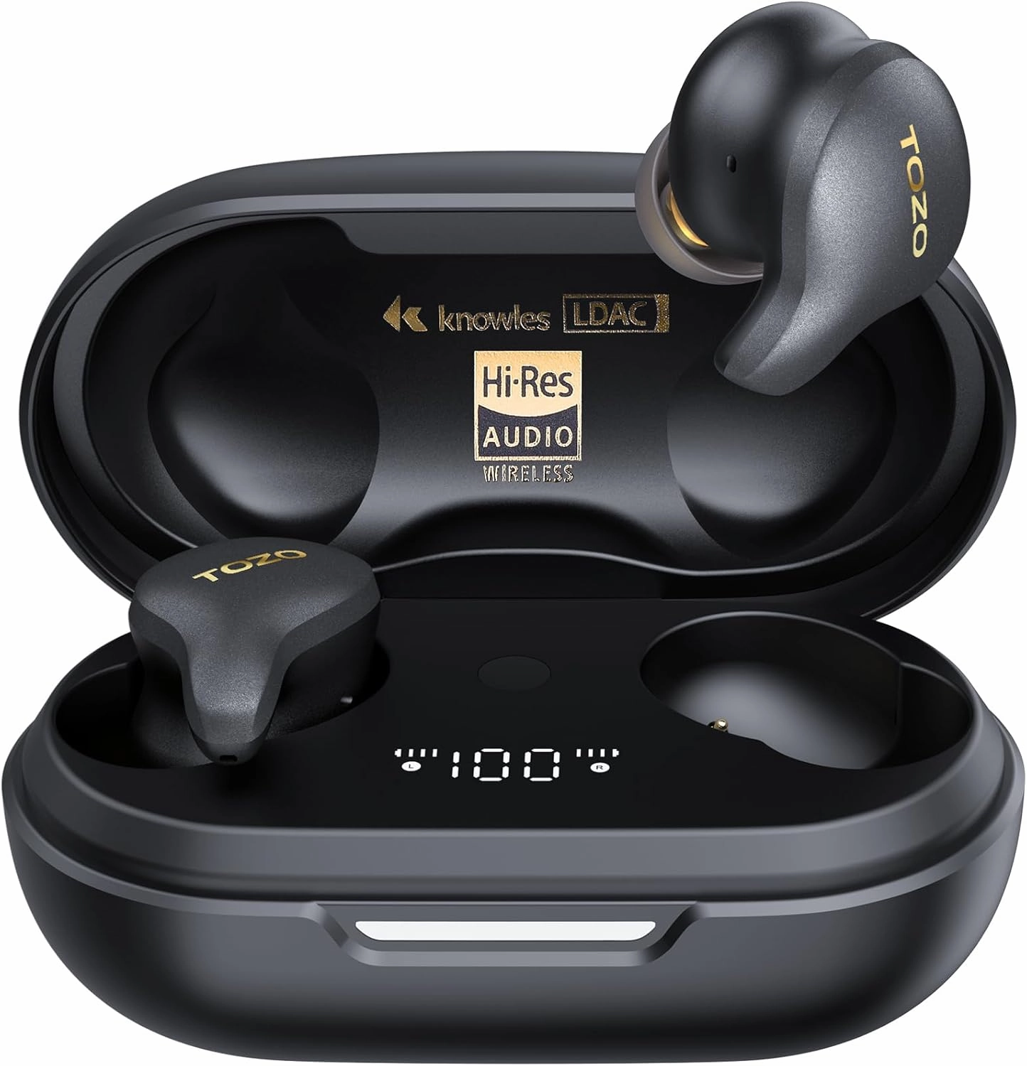 TOZO Golden X1 Wireless Earbuds Balanced Armature Driver and Hybrid Dynamic Driver, Bluetooth Headphones OrigX Pro, LDAC & Hi-Res Audio Wireless, Environment & Active Noise Cancellation Headset