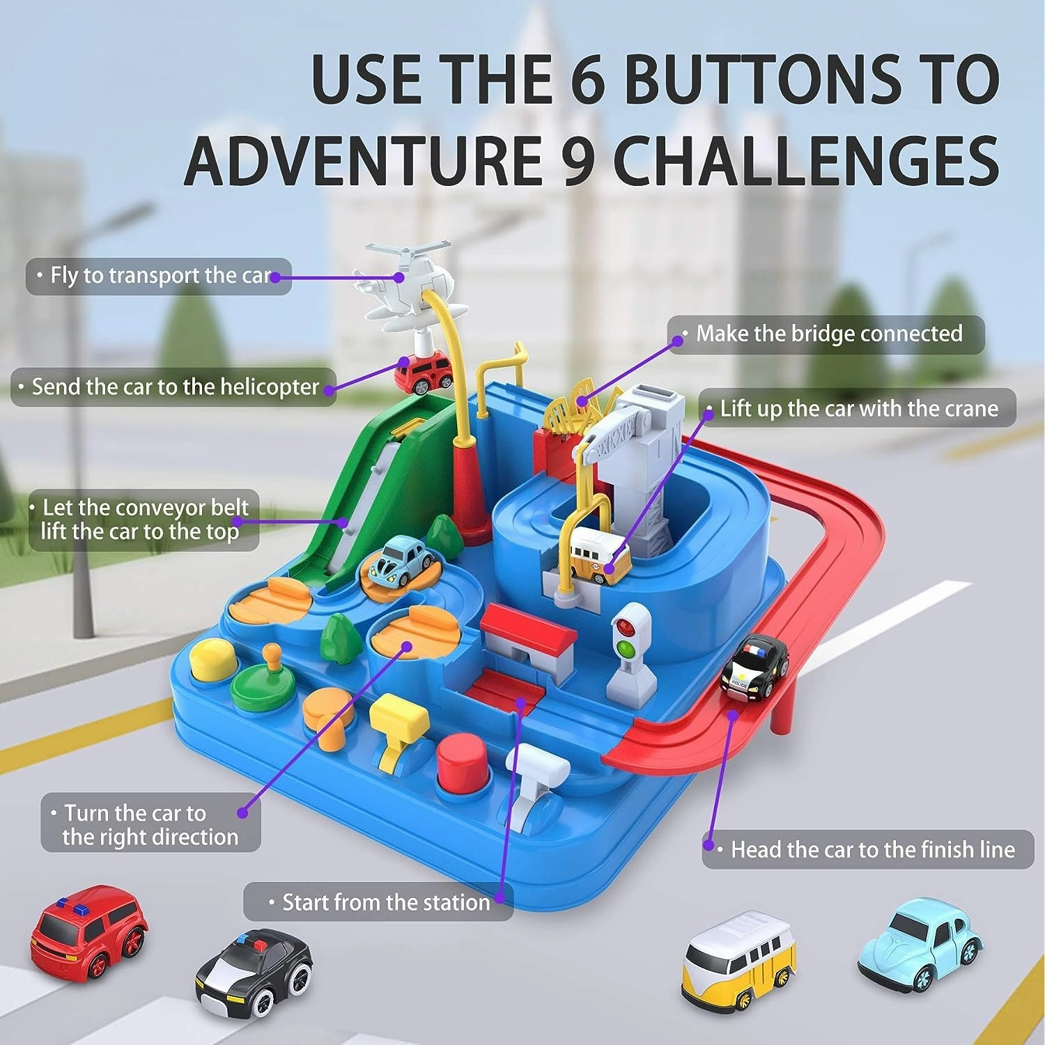 TRACK CAR ADVENTURE TABLE GAME