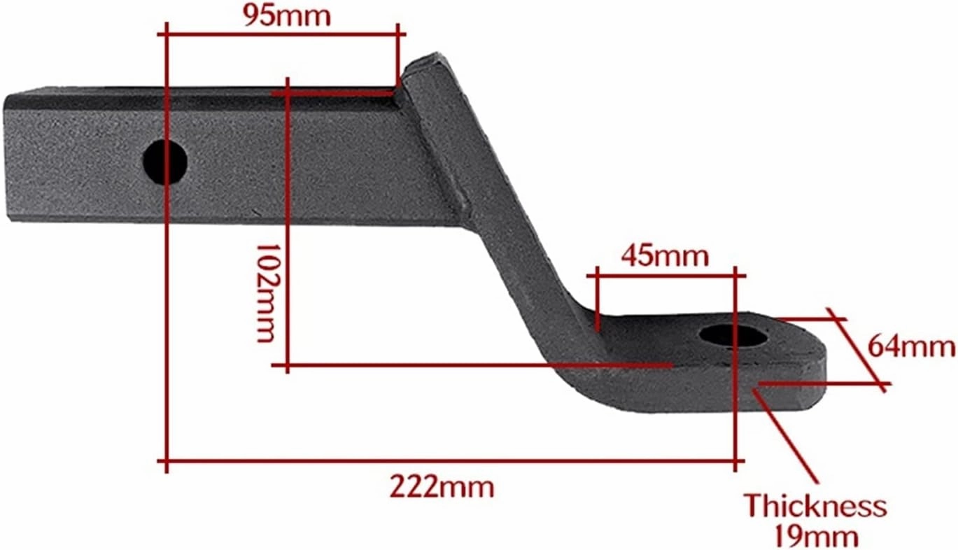 Trailer Hitch 9 Inch Drop Tow Bar W/50mm 2inch Ball Cover Mount Tongue Hitch Trailer Car RV Boat Parts Accessories Adjustable Hitch (Color : with 2 Inch Ball Size : 1) (with 50mm Ball 1)