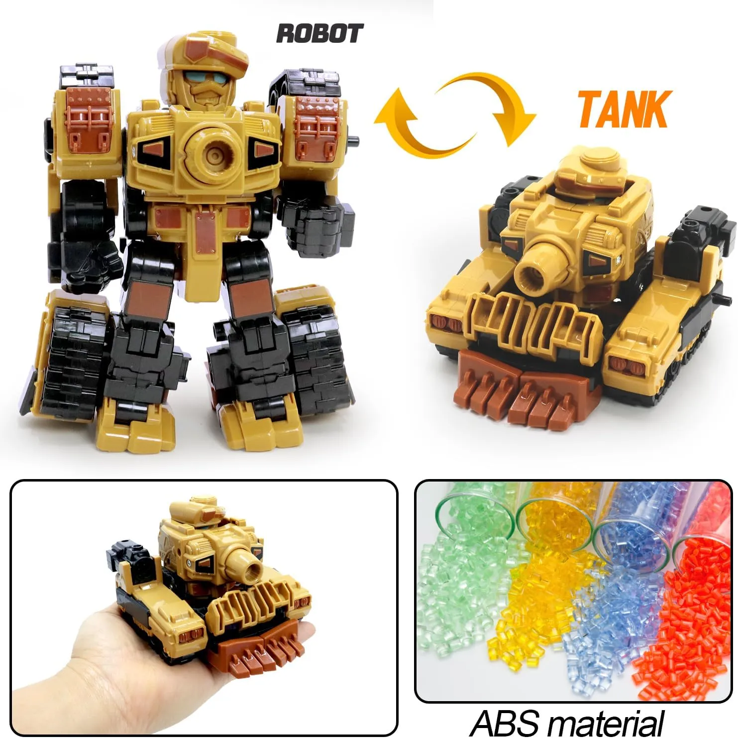 Transforming Robot Toys Cars Set for 3 4 5 6 7 Year Old Kids Boys Girls Hero Figure Modified Toddler Airplane Ships Tanks Rescue Vehicle Playset
