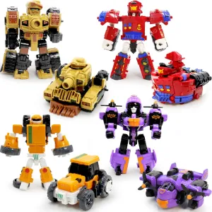 Transforming Robot Toys Cars Set for 3 4 5 6 7 Year Old Kids Boys Girls Hero Figure Modified Toddler Airplane Ships Tanks Rescue Vehicle Playset