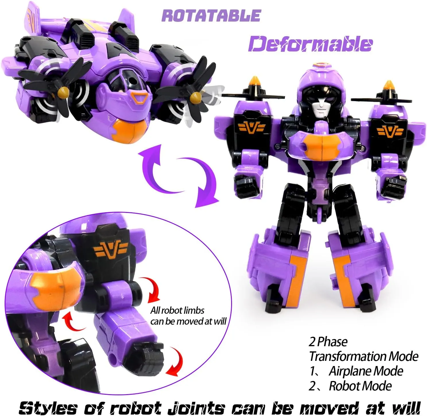 Transforming Robot Toys Cars Set for 3 4 5 6 7 Year Old Kids Boys Girls Hero Figure Modified Toddler Airplane Ships Tanks Rescue Vehicle Playset