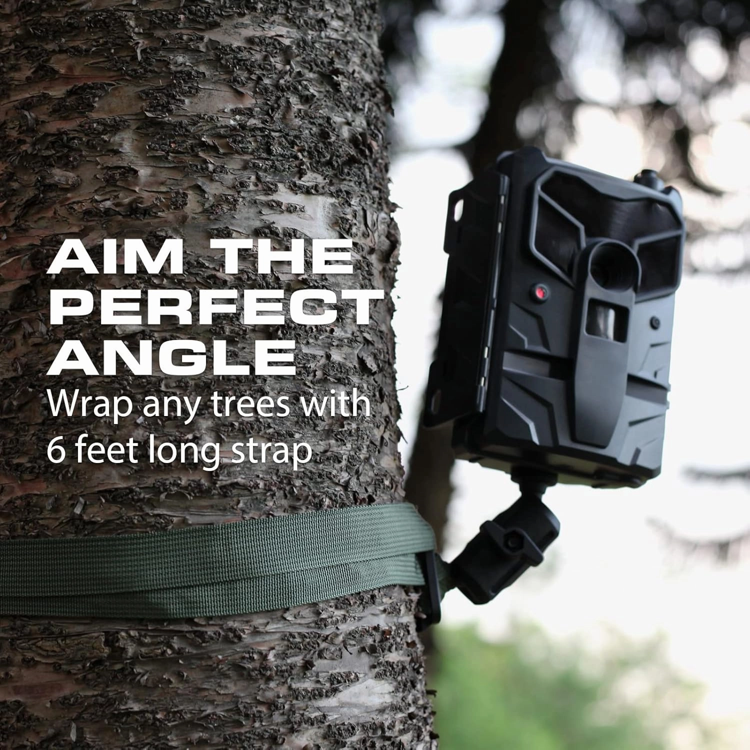 TreeDude4 Trail Camera Mounting Bracket, Alloy & Built-to-Last Hunting Gear Accessory for Outdoor, Trail Cam Mount w/ 360° Adjustable Quick Set-up (2 Sets w/Green Strap)